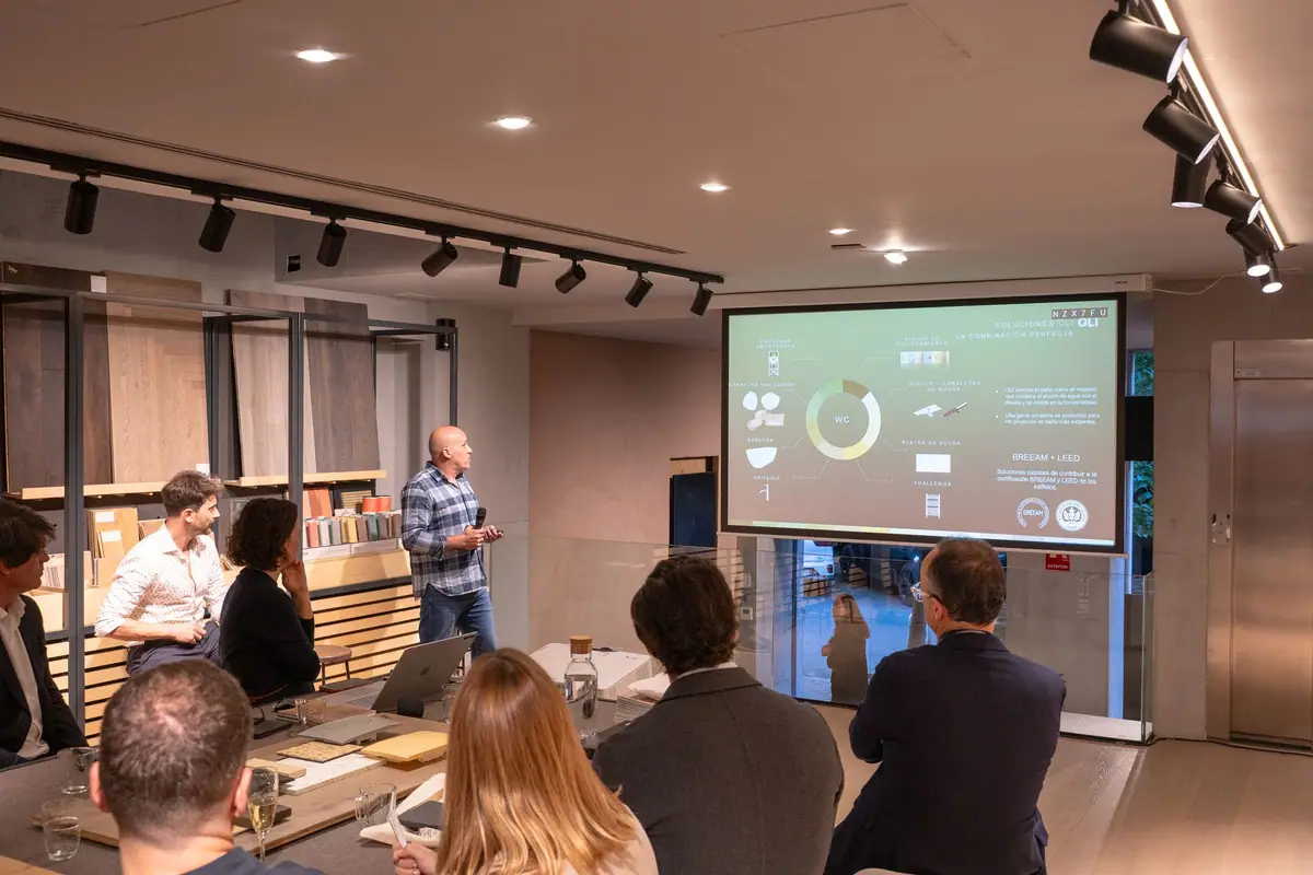 OLI presentation with a slide on BREEAM and LEED certifications
