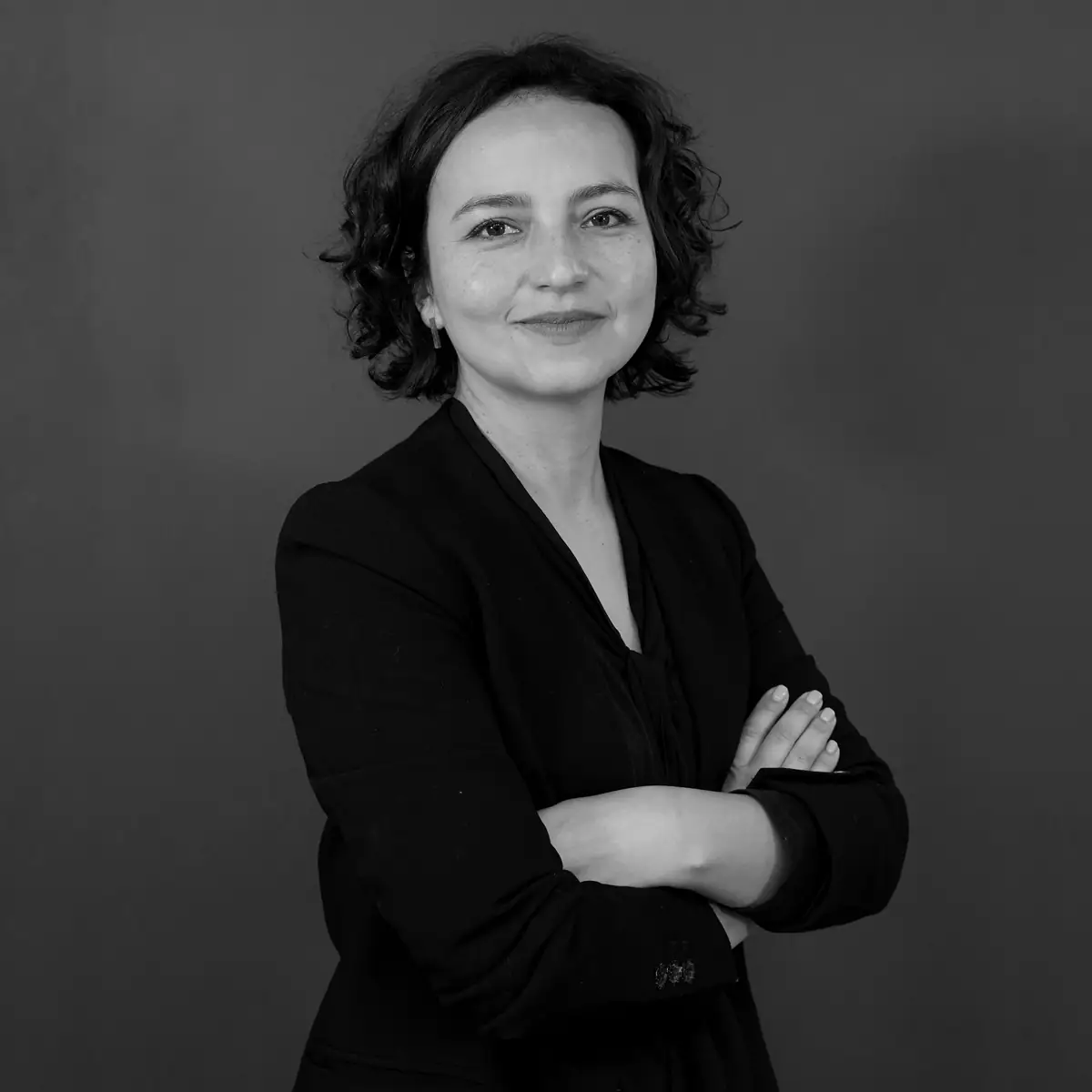 Retrato en blanco y negro de Natalia Ojeda