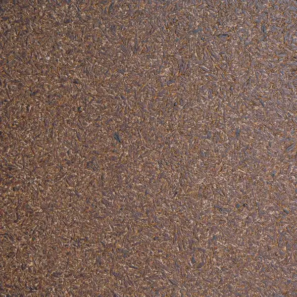 Sample of rice husk board stained in a walnut tone
